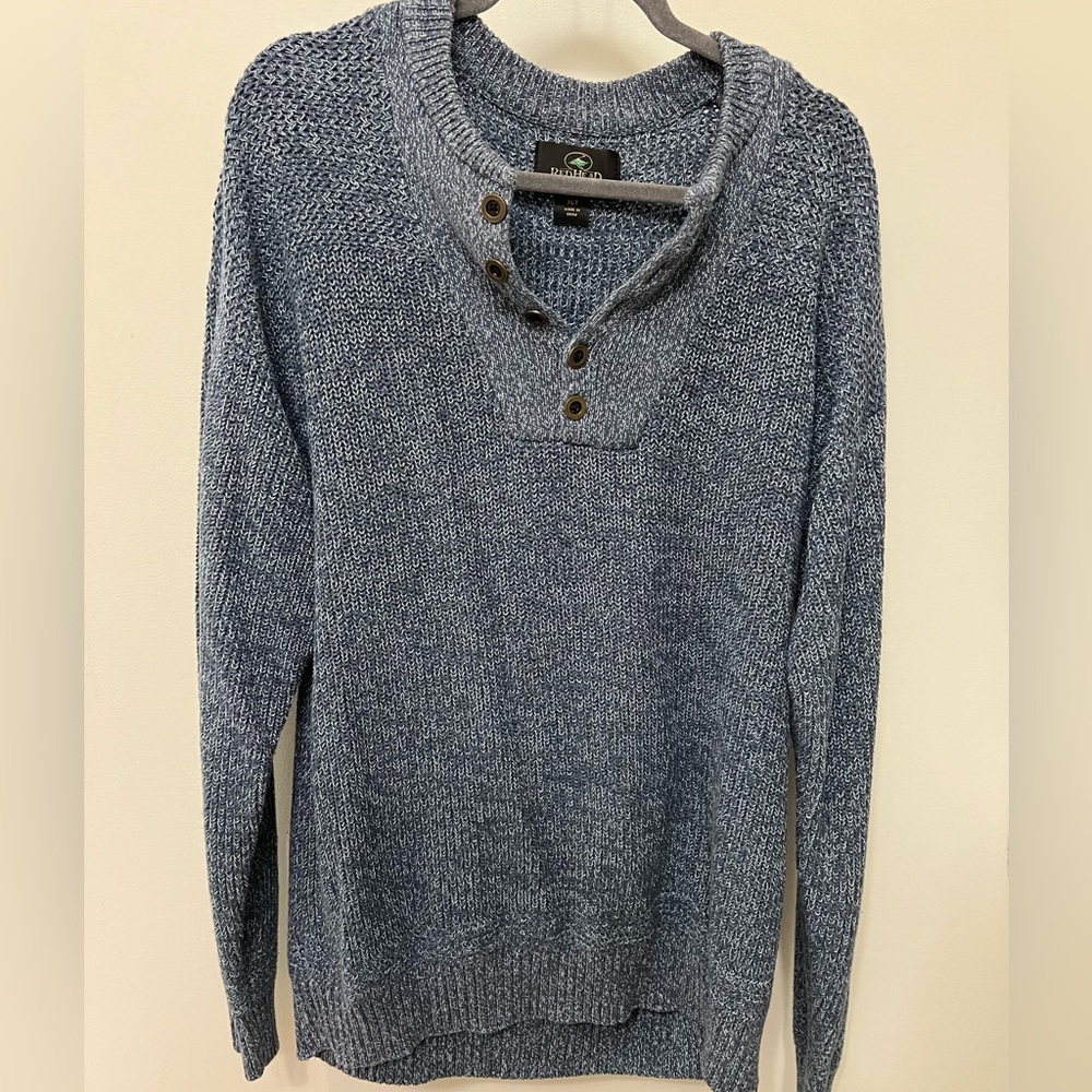 Red Head Button Collar Sweater, XLT